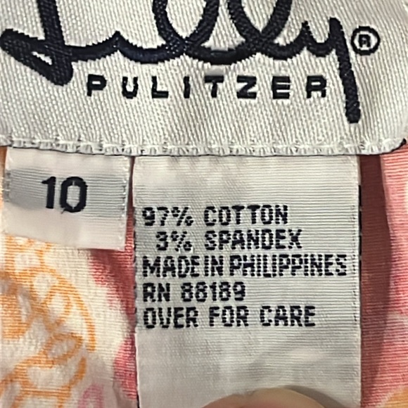 L⭐️Bogo ⭐️ Lilly Pulitzer Sz 10 vintage retro elephant lion capris - Picture 9 of 12